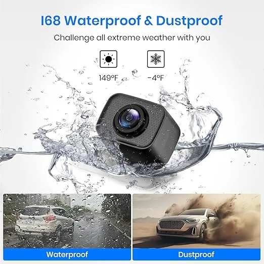AUTO-VOX CS-2 Wireless Backup Camera with 4.3" Car Monitor, Easy Install Stable Digital Signal Back Up Camera System, Super Night Vision Reverse Cam for Truck, SUV, Van, Trailer