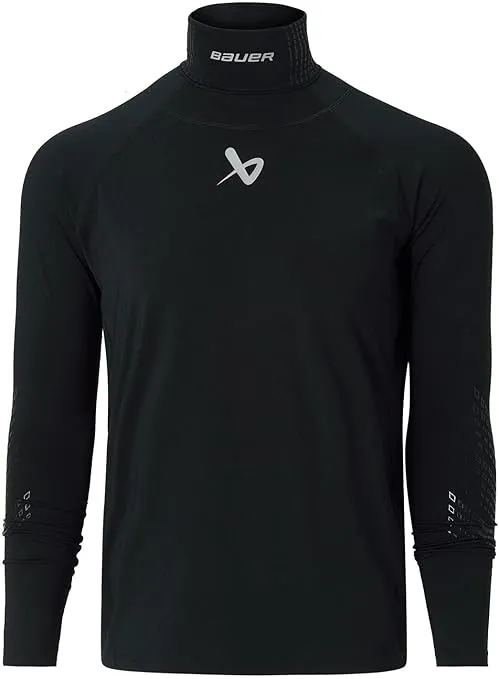 Bauer Hockey Neck Protect Long Sleeve Shirt, Youth