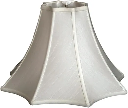 Royal Designs 8 Sided Top Bottom Bell Basic Lamp Shade, White, 5 x 13 x 8.75