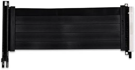 LIAN LI PW-PCI-420 Premium PCI-E 16X 4.0 Black Extender Riser Cable Length 200mm (7.87 inches)