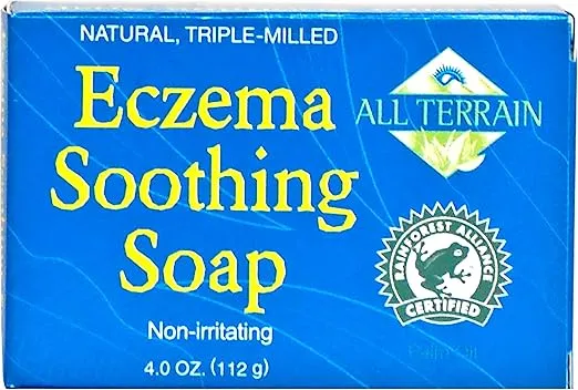 All Terrain Eczema Soothing Soap Bar, 4oz, To Cleanse & Calm Itchy, Irritated Eczema Skin