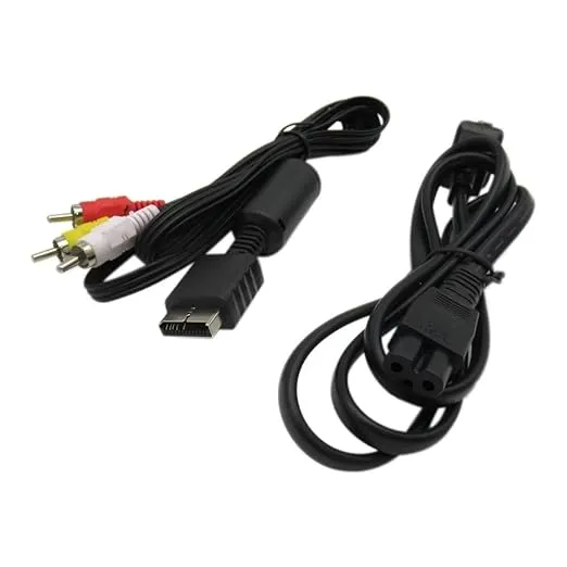 For SLIM PS3 Playstation 3 Hookup Connection Kit Power Cord Composite AV Cable
