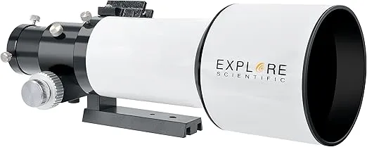Explore Scientific ED80 Essential Series Air-Spaced Apochromatic 80mm Triplet Refractor Telescope for Astrophotography Astronomy