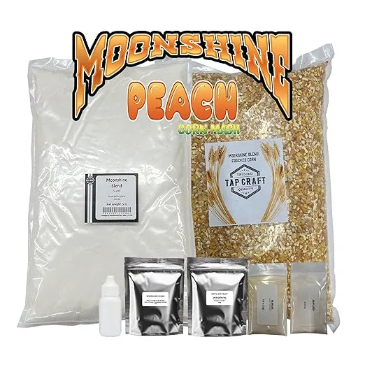 Tapcraft - Peach Moonshine Mash Recipe Kit - Make Your Own Peach Moonshine at Home - Great Gifts Ideas - Gifts for Him - Gifts for Her