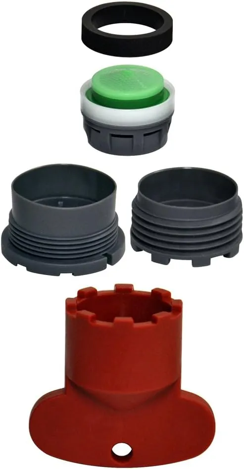 Danco 10780 1.5 gpm Cache Aerator Kit for Delta and Moen Faucets, Red/Black
