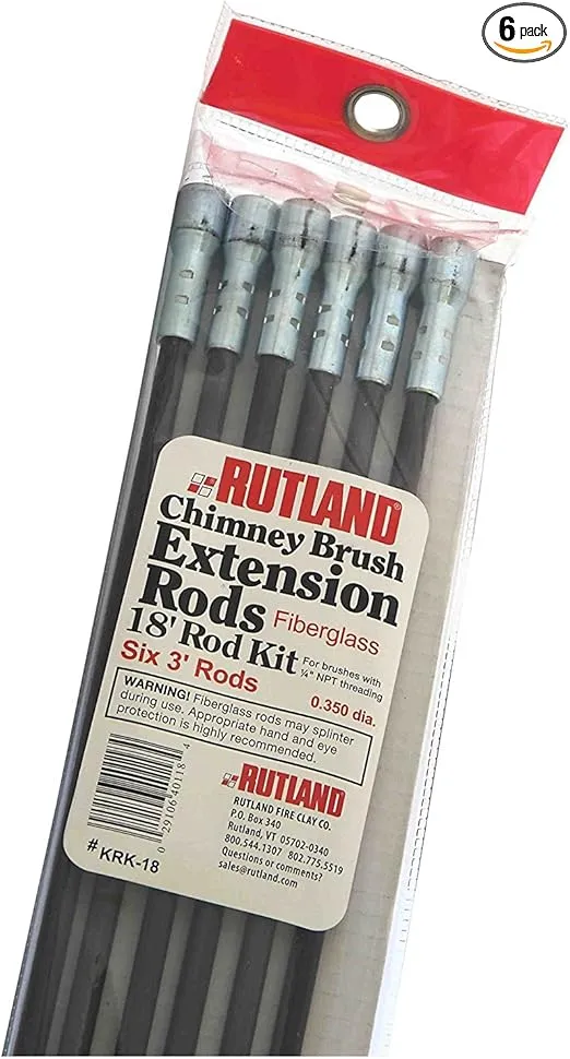 Rutland KRK-18 Fiberglass Chimney Brush Rod Kit