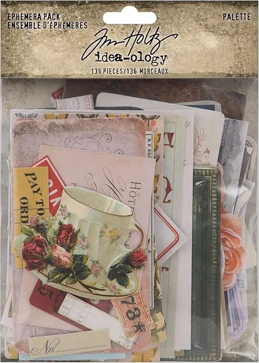 Tim Holtz - Advantus Idea-Ology Ephemera Pack 136/Pkg-Palette Art Craft, Multiple