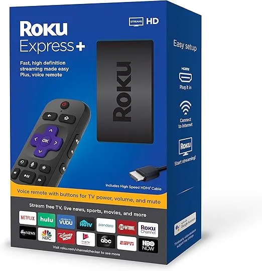 Roku Express+ HD Streaming Media Player with Voice Remote