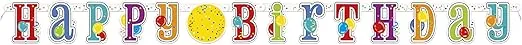 Happy Birthday Jumbo Jointed Banner with Number Stickers - (Pack of 12) - Customizable & Vibrant Party Decor