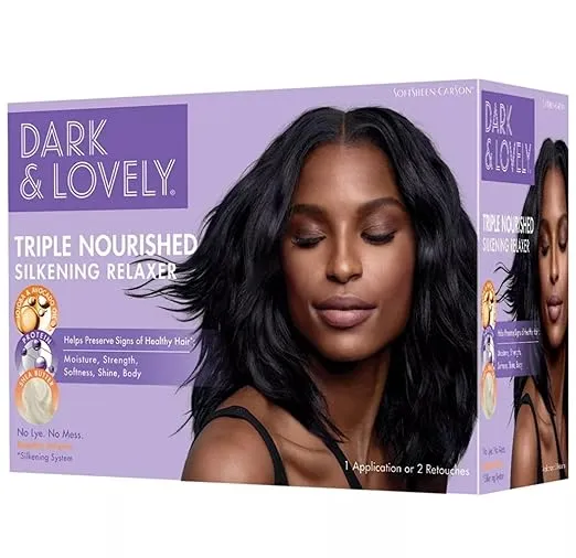 SoftSheen-Carson Dark and Lovely Triple Nourished Silkening No-Lye Relaxer with Shea Butter, Regular