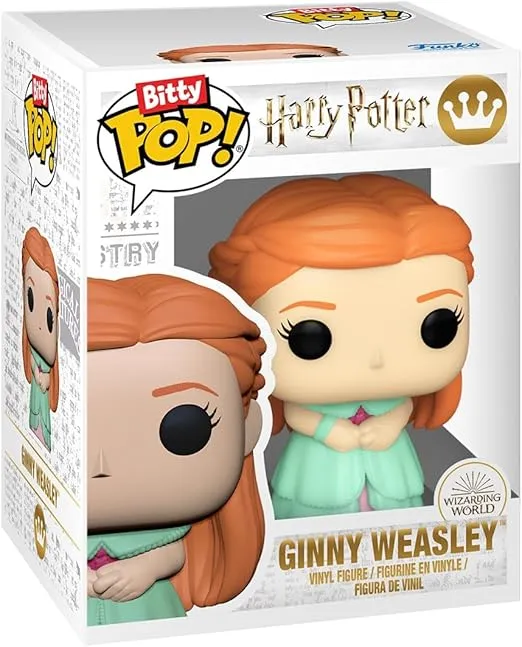 Funko Pop! Bitty: Harry Potter and The Goblet of Fire - Hermione Granger™ (Yule Ball), Viktor Krum™ (Yule Ball), Ginny Weasley™ (Yule Ball), and Mystery Chase Figure (Style May Vary)