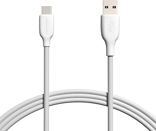 Amazon Basics USB-C to USB-A 2.0 Fast Charger Cable for Android Phones, 480Mbps Speed, USB-IF Certified, for Apple iPhone 16/15, iPad, Samsung Galaxy, Tablets, Laptops, 6 Foot, White