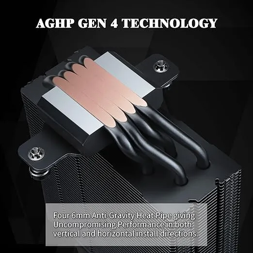 Thermalright Assassin Spirit 120 EVO CPU Cooler, 4 Heat Pipes,TL-S12-S PWM Quiet ARGB Fan CPU Air Cooler, Computer Black Heatsink Cooling, Support AMD AM4 AM5/Intel 1700/1150/1151/1200(AS120 EVO)