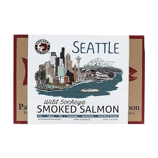 SeaBear - Seattle Skyline Smoked Sockeye Salmon - 6 oz
