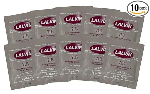 Lalvin Wine Yeast 71B 1122 Yeast, 10 Packs