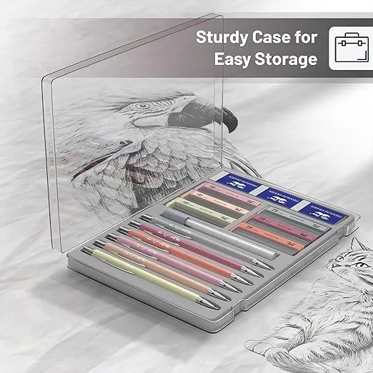 Mr. Pen- Boho Mechanical Pencil Set with Lead and Erasers Refills, 6 Pack, Boho Theme, 0.5mm & 0.7 mm, Cute Pencils, Cute Mechanical Pencil, Pastel Pencils, Led Pencils 0.7mm, Christmas Gift