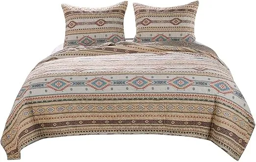 Phoenix Quilt Set, 2-Piece Twin/XL, Tan