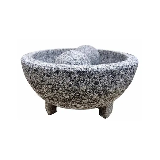 IMUSA USA Granite Molcajete Spice Grinder 6-Inch, Gray