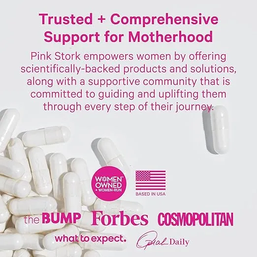 Pink Stork Birth Control Cleanse to Support Hormone Balance, with Chaste Tree Berry (Vitex), Magnesium, and Selenium, Period Support for Conception, Fertility Supplements for Women - 60 Capsules