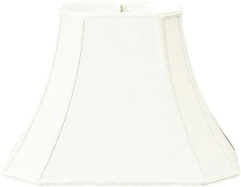 Royal Designs Rectangle Bell w Cut Corners Designer Lamp Shade, White, (4.5 x 5.5) x (7.5 x 10) x 8