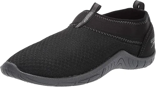 Speedo Unisex-Child Water Shoe Tidal Cruiser Toddler Unisex Baby,black/dark gull grey,4/5 Toddler Unisex Baby US