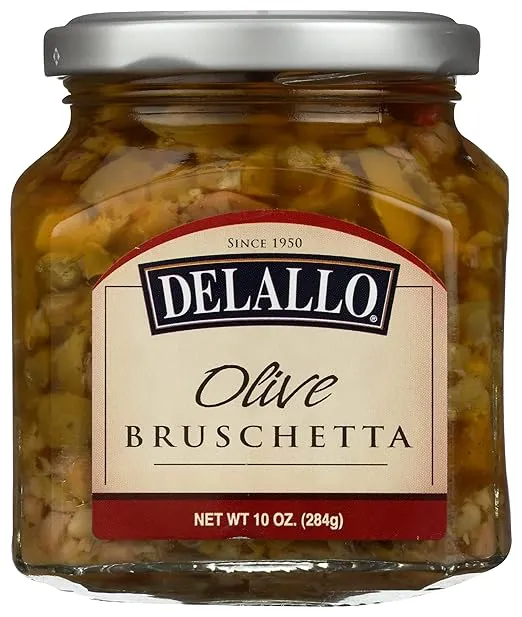 Delallo Olive Bruschetta, 10 Ounce - 6 per case.