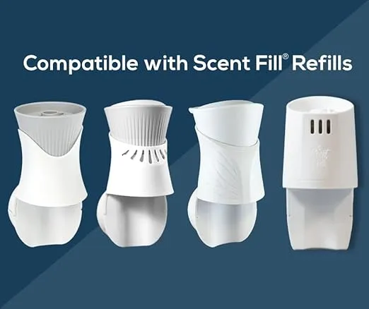 Scent Fill Fresh Deodorizer Plug in Air Freshener, 4 Scented Oil Refills