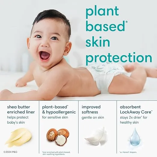 Pampers Pure Protection Diapers - Size 4, One Month Supply (150 Count), Hypoallergenic Premium Disposable Baby Diapers