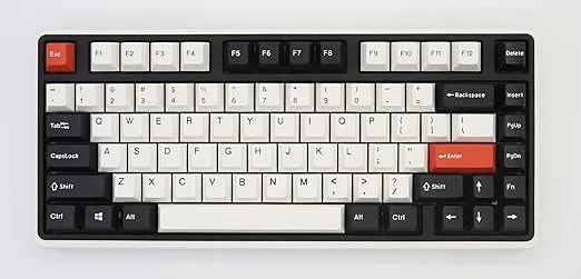 Varmilo Minilo VXT81 Retro 75% Hotswap Triple Mode Bluetooth + Wireless 2.4 GHz RGB Mechanical Keyboard Cherry MX Black Clear-Top