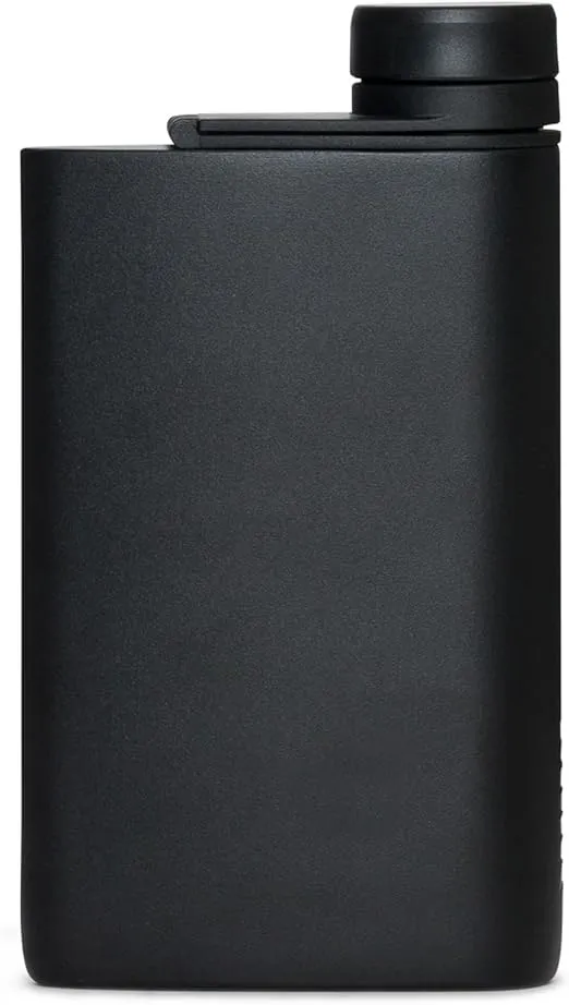 MiiR Aero Flask Classic Durable Stainless Steel Wide Mouth, 8oz Black - Features Ergonomic Design & Attached Hatchback Cap for Easy Refills on the Go