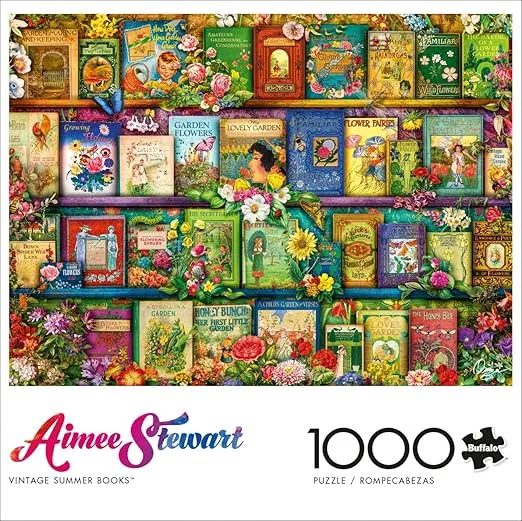 Buffalo Games - Aimee Stewart - Vintage Summer Books - 1000 Piece Jigsaw Puzzle for Adults Challenging Puzzle Perfect for Game Nights - Finished Puzzle Size is 26.75 x 19.75
