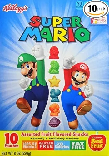 Super Mario Assorted Fruit Flavored Snacks by Kellogg's