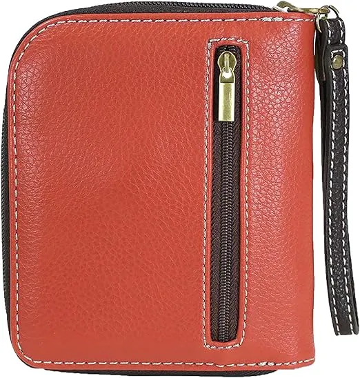 CHALA Zip Around Wallet, Wristlet, 8 Credit Card Slots, Sturdy Pu Leather