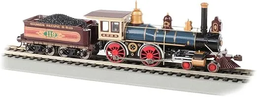 4-4-0 American Dcc Sound Value Equipped Steam Locomotive - Union Pacific #119 W/Coal Load - HO Scale