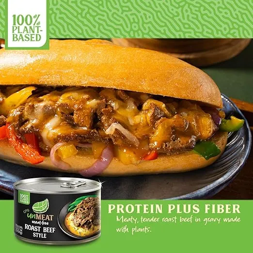 unMEAT Plant Based Meat | Easy to Prepare Plant Based Protein | Vegan Meat with Less Calories, Roast Beef Style, (Pack of 12)