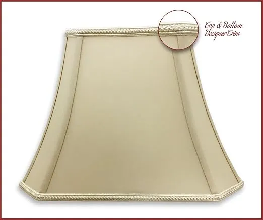 Royal Designs, Inc. Rectangle Bell Cut Corner Designer Lamp Shade (6.25 x 8) x (11 x 16) x 12 - Pack of 1