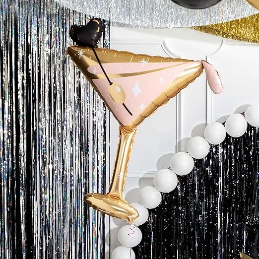 Realistic Giant Martini Glass Balloon PartyDeco New Year Balloons Martini for Bachelorette Valentines Day Birthday Hen Party Dirty Martini Themed Decorations Bikinis and Martinis Bachelorette Decor