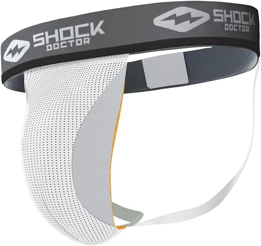 Shock Doctor Athletic Supporter with Cup Pocket, Jock Strap Protection, Youth Sizes (Cup Not Included)