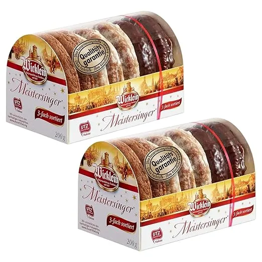 Wicklein Meistersinger sortiert Lebkuchen 200g (Lebkuchen assort. 7oz) Pack of 2