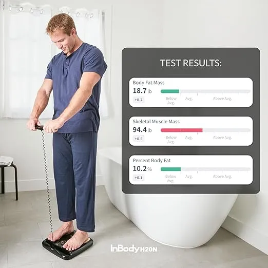 InBody Dial H20 Body Fat Scale - InBody Scale for Body Weight, Fat Percentage and Muscle Mass - Gym Accessory for Men & Women, Body Fat Measurement Device - Bluetooth-Connected, Midnight Black