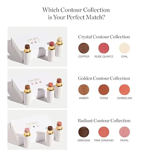 Ogee Sculpted Face Stick (PINK DIAMOND - MATTE NEUTRAL PINK) Certified Organic Blush Stick - Multi-Use Cream Blush & Highlighter Stick