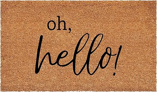 Calloway Mills Oh, Hello Doormat, (Natural/Black, 17" x 29" x 0.60")