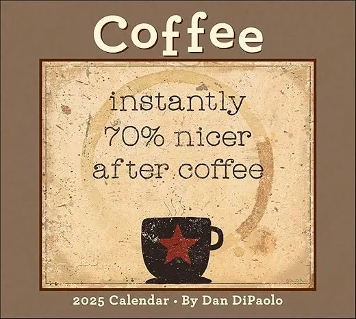 Coffee 2025 Deluxe Wall Calendar