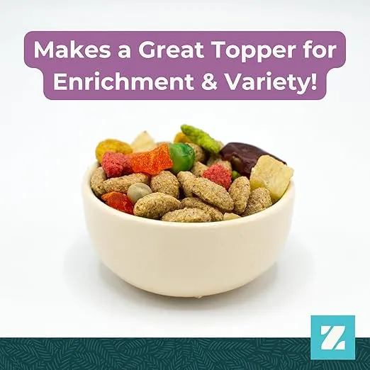 ZuPreem Pure Fun Bird Food, Parrot, Conure, Caique, African Grey, Eclectus, Small Cockatoo, Seed and Pellet Blend for Medium Large Birds, Food Mixer Topper, Enriching Variety, Bird Seed (M/L, 2 lb)