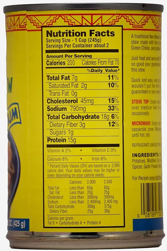 Hatch Green Chile Stew with Pork (Pack of 6)
