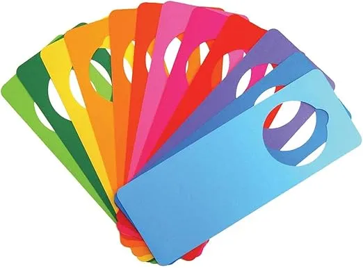Hygloss Bright Cardstock Door Knob Hangers Customizable, 4" x 11", Assorted Colors, 144 Count