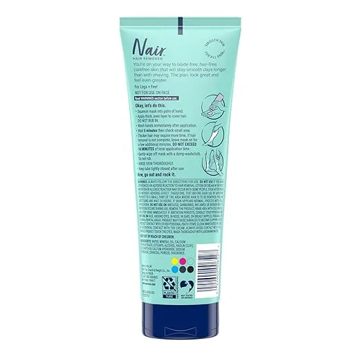 Nair Hair Remover Beauty Treatment Charcoal Clay Leg Mask 8.0oz