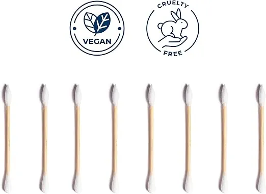 Clean Skin Club Clean Swabs, 2 Pack, 1000 Total Count, One Pointed Tip, Biodegradable + Organic Cotton & Bamboo, Makeup & Nail Polish EyelinerTouch-ups, Ear Cleaning QTips, Sterile, Hypoallergenic