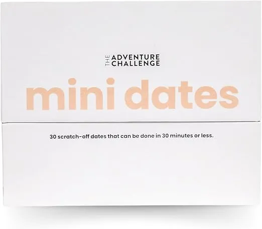 The Adventure Challenge Mini Dates - 30 New Scratch Off Games for Couples, Quick & Easy Date Night Ideas - Couple's Gift Ideas Husband Boyfriend Wife Girlfriend
