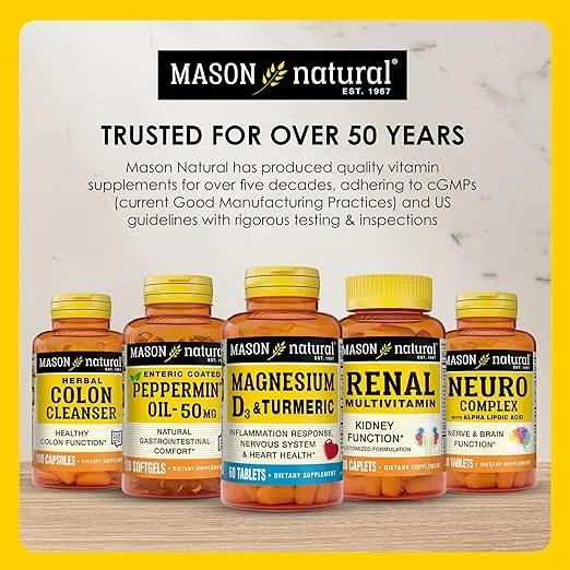 MASON NATURAL Herbal Colon Cleanser, 300 Day Supply, Dietary Supplement Supports Digestive Health with Soluble Fibers, Probiotics & Herbs, 3 Pack